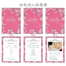 Load image into Gallery viewer, 2019 New European style invitations card paper carton hemp rope bell scroll invitations 30pcs/lot