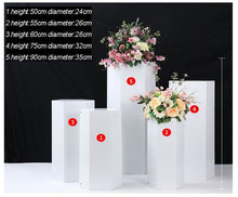 Load image into Gallery viewer, 2019 grand event flower cake food candy display metal rack wedding round table cylinder Pillar stand rack columns for kid shower