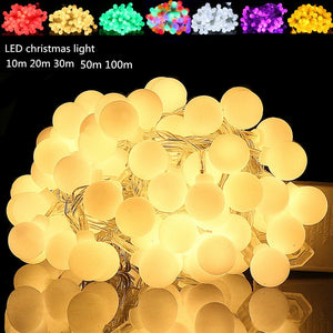 100Pcs 10m 20m Waterproof LED String Light EU 220V Wedding Party Garden Xmas led ball String holiday Light Outdoor led lamp bulb