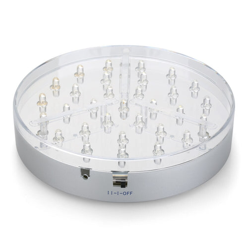 100pcs/ lot Silver Base 6inch Super Bright 31LED White Color LED Under Vase Light Base For Wedding Centerpiece Decoration Light