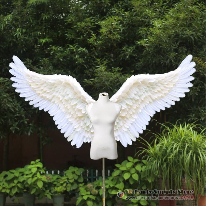 Big white angel wings for Display window Wedding Background Decoration props fairy wings nice home decor series