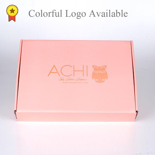 100PCS/lot Pink Corrugated shipping boxes Packaging box colorful logo mailer box packaging Clothing hair wigs gift box