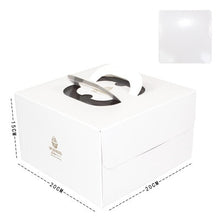 Load image into Gallery viewer, 100 set 6 inch cake box with window handle Kraft paper cheese cake box for kids Birthday wedding home Party Circus gift supplier