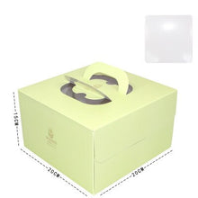 Load image into Gallery viewer, 100 set 6 inch cake box with window handle Kraft paper cheese cake box for kids Birthday wedding home Party Circus gift supplier