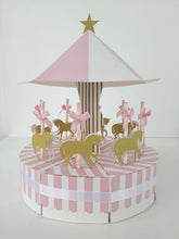 Load image into Gallery viewer, 100 sets pink blue merry-go-round shape baby kids children birthday party candy boxes for baby shower