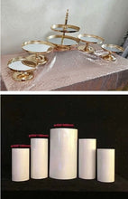 Load image into Gallery viewer, 10pcs grand event backdrops metal rack stand Cake Pillar cylinder pedestal for party hotel bar cake shop flower dessert decor