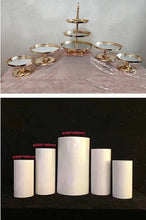Load image into Gallery viewer, 10pcs grand event backdrops metal rack stand Cake Pillar cylinder pedestal for party hotel bar cake shop flower dessert decor