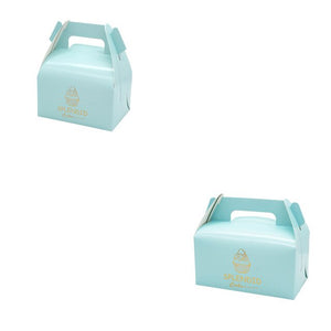 1000 pcs cupcake boxes handle Bronzing muffin Mousse cake Packaging wedding Home Party birthday Cookies baking Package gift box