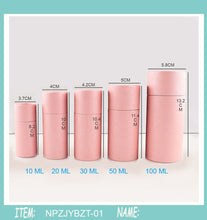 Load image into Gallery viewer, 100pcs 30ml Oil bottle packaging Kraft paper Tube Cardboard Jar for gift jewelry cosmetics essential oil Bottles round packaging