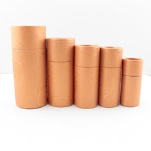Load image into Gallery viewer, 100pcs 30ml Oil bottle packaging Kraft paper Tube Cardboard Jar for gift jewelry cosmetics essential oil Bottles round packaging