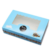 Load image into Gallery viewer, 500 pcs gift paper box with window for kids airplane fairy tale town kraft Paper box cake food packaging sweety candy cookies