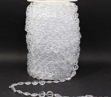 Load image into Gallery viewer, Acrylic Crystal Beads Chain Hanging Bead Curtain Garland Flowers Chandelier Decor Wedding Birthday Party XMAS event supplies