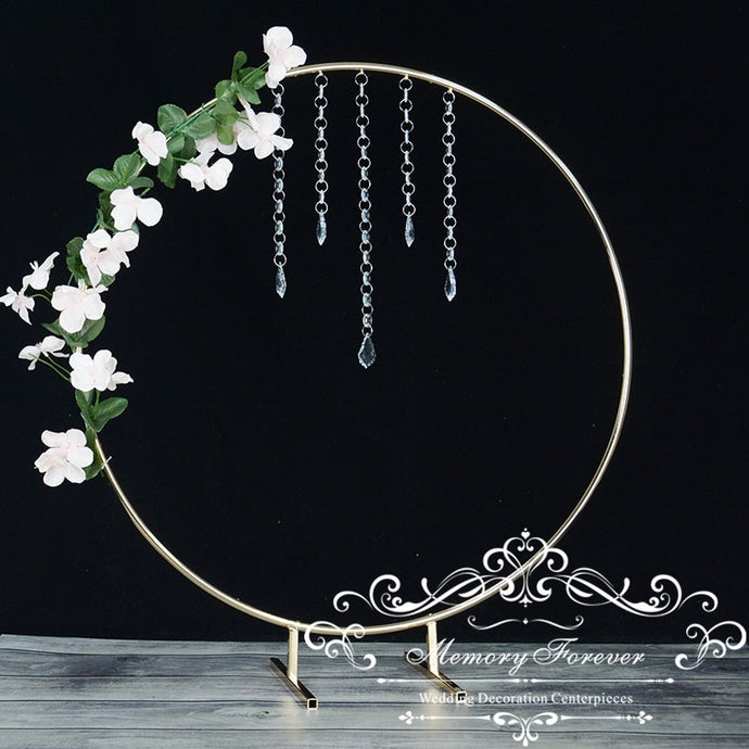 10PCS 60 cm Diameter Hoop centerpiece Wedding Floral Hoop Metal Gold centerpiece floral arrangements table decor