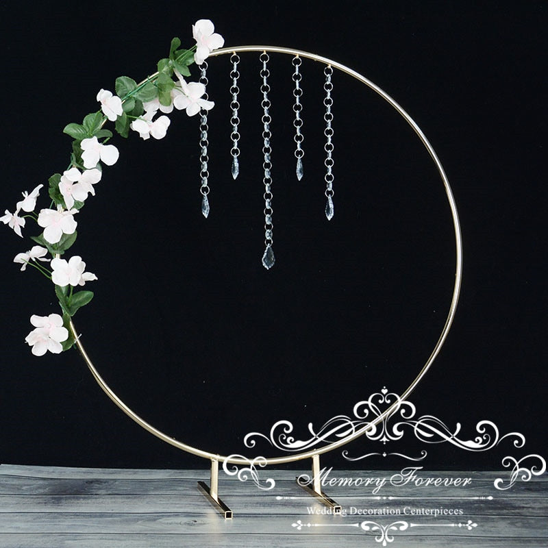 10PCS 60 cm Diameter Hoop centerpiece Wedding Floral Hoop Metal Gold centerpiece floral arrangements table decor