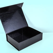 Load image into Gallery viewer, 500PCS/lot Custom Luxury Collapsible Hard Cardboard gift Packaging Paper box with silk ribbon Closure Printed logo Free shipping