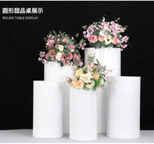 Load image into Gallery viewer, White Wedding Pillars Dessert Table Food Stand Wedding Props