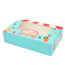 Load image into Gallery viewer, 500 pcs Paper box windows wedding party kids birthday 21.5x13.5x5cm cake kraft gift paper packaging food baking candy cookies