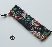 Load image into Gallery viewer, 1000pcs Japanese Style Portable Tableware Storage Bag Canvas Drawstring Travel Carrying Case For Straw Cutlery Spoon SN1373