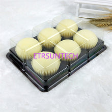 Load image into Gallery viewer, 1200pcs/lot Transparent Plastic 6 grains egg yolk crisp packing box moon cake box Cranberry cookies box