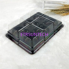 Load image into Gallery viewer, 1200pcs/lot Transparent Plastic 6 grains egg yolk crisp packing box moon cake box Cranberry cookies box