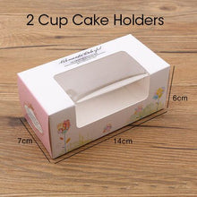 Load image into Gallery viewer, 500pcs cupcake paper box with window Pink paper Gift box cake Packaging For Wedding home party muffin packaging cookies supplies