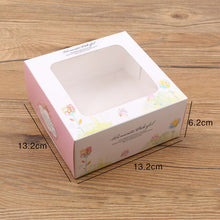 Load image into Gallery viewer, 500pcs cupcake paper box with window Pink paper Gift box cake Packaging For Wedding home party muffin packaging cookies supplies
