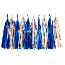 Load image into Gallery viewer, 3000pcs Tissue Party Tassel Garlands Foil Gold Silver Wedding Photo Backdrop Garlands Candy Bar Dessert Buffet Table Decor