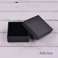 Load image into Gallery viewer, Wholesale 100PCS/lot High Quality Luxury Black jewelry Paper box Lift off lid paper boxes customized 1 color / Hot stamping logo