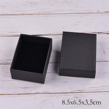 Load image into Gallery viewer, Wholesale 100PCS/lot High Quality Luxury Black jewelry Paper box Lift off lid paper boxes customized 1 color / Hot stamping logo