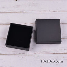 Load image into Gallery viewer, Wholesale 100PCS/lot High Quality Luxury Black jewelry Paper box Lift off lid paper boxes customized 1 color / Hot stamping logo