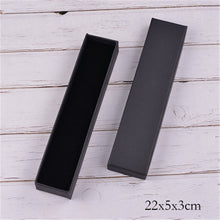 Load image into Gallery viewer, Wholesale 100PCS/lot High Quality Luxury Black jewelry Paper box Lift off lid paper boxes customized 1 color / Hot stamping logo