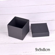 Load image into Gallery viewer, Wholesale 100PCS/lot High Quality Luxury Black jewelry Paper box Lift off lid paper boxes customized 1 color / Hot stamping logo