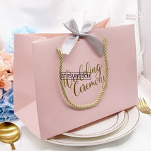 Load image into Gallery viewer, 100pcs High-quality gifts Bow gift bag Portable paper bag Wedding supplies Tote bag wrapping paper bags with handle