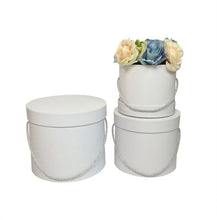 Load image into Gallery viewer, Wholesale 18 Sets 3 Pcs A Set Solid Big Flower Barrel Round Paperboard Boxes With Lid Wedding Favors  Bucket Gift Packaging
