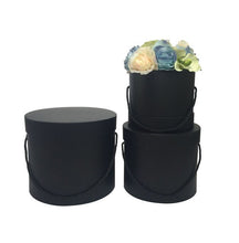 Load image into Gallery viewer, Wholesale 18 Sets 3 Pcs A Set Solid Big Flower Barrel Round Paperboard Boxes With Lid Wedding Favors  Bucket Gift Packaging