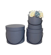 Load image into Gallery viewer, Wholesale 18 Sets 3 Pcs A Set Solid Big Flower Barrel Round Paperboard Boxes With Lid Wedding Favors  Bucket Gift Packaging