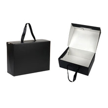 Load image into Gallery viewer, Environmentally Friendly Kraft Paper Gift Box Black/Yellow Foldable Custom Logo Carton Packaging Box Suitable For Clothes Shoes