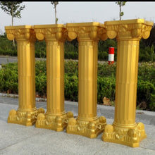 Load image into Gallery viewer, 4Pcs/lot Gold Roman Columns Plastic Pillars Road Cited Wedding Props Event Decoration Supplies free shipping