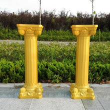 Load image into Gallery viewer, 4Pcs/lot Gold Roman Columns Plastic Pillars Road Cited Wedding Props Event Decoration Supplies free shipping