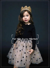 Load image into Gallery viewer, 2019 Toddler Girls Fall Winter Princess Dress For kids Sequins Letter Tutu Dress with Sparkle Stars Xmas Red Sequined Dress