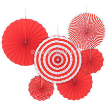 Load image into Gallery viewer, 6PCS/Lot Fans Paper Garland Summer Party Decoration Set Hollow Tissue Hanging Tropical Hawaiian Wedding Party Decor