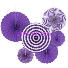 Load image into Gallery viewer, 6PCS/Lot Fans Paper Garland Summer Party Decoration Set Hollow Tissue Hanging Tropical Hawaiian Wedding Party Decor