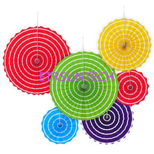 Load image into Gallery viewer, 6PCS/Lot Fans Paper Garland Summer Party Decoration Set Hollow Tissue Hanging Tropical Hawaiian Wedding Party Decor