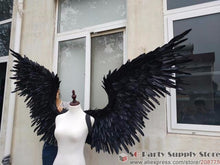 Load image into Gallery viewer, Costumized Amazing Gray Devil feather wings for Cosplay photography Game Display Game shooting props EMS free shipping