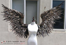 Load image into Gallery viewer, Costumized Amazing Gray Devil feather wings for Cosplay photography Game Display Game shooting props EMS free shipping