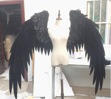 Load image into Gallery viewer, Costumed beautiful white red cartoon feather angel wings for Fashion show Displays wedding shooting props Cosplay game costume