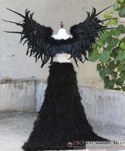 Load image into Gallery viewer, New Arrival Black Angel Feather wings costume show party wedding sexy props Large fairy wings 140*90cm EMS Free Shipping
