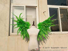 Load image into Gallery viewer, New Arrival Black Angel Feather wings costume show party wedding sexy props Large fairy wings 140*90cm EMS Free Shipping