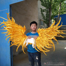 Load image into Gallery viewer, New Arrival Black Angel Feather wings costume show party wedding sexy props Large fairy wings 140*90cm EMS Free Shipping