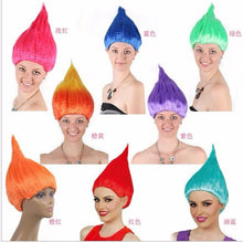 Load image into Gallery viewer, 20pcs Trolls Poppy Wig For Kids 36cm Wig Children Cosplay Party Supplies Trolls Wig 8 Colors Birthday Party Wigs DHL Free